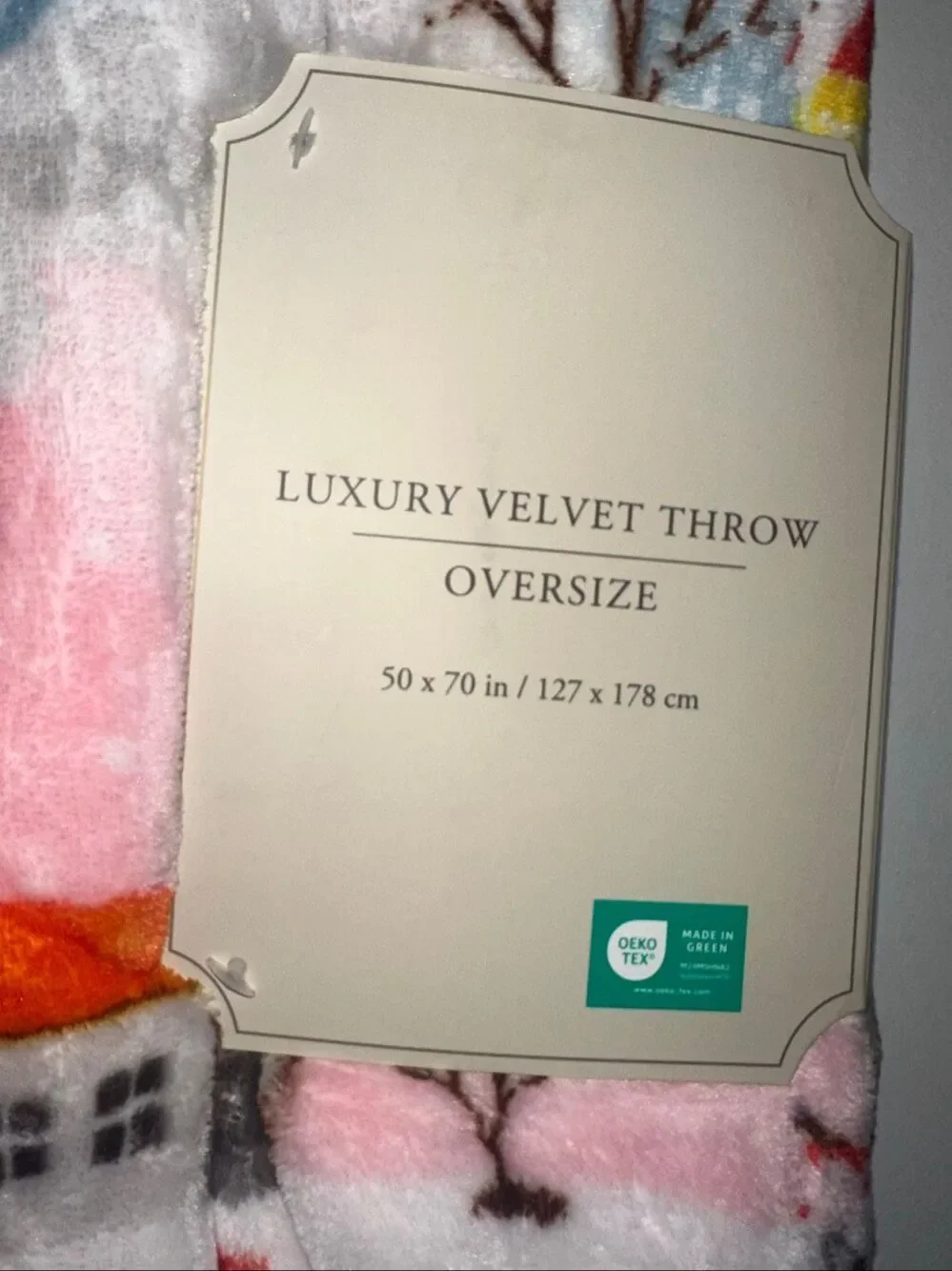 Christmas Farmhouse Luxury Velvet plush Throw Blanket Barbie Pink Christmas tree